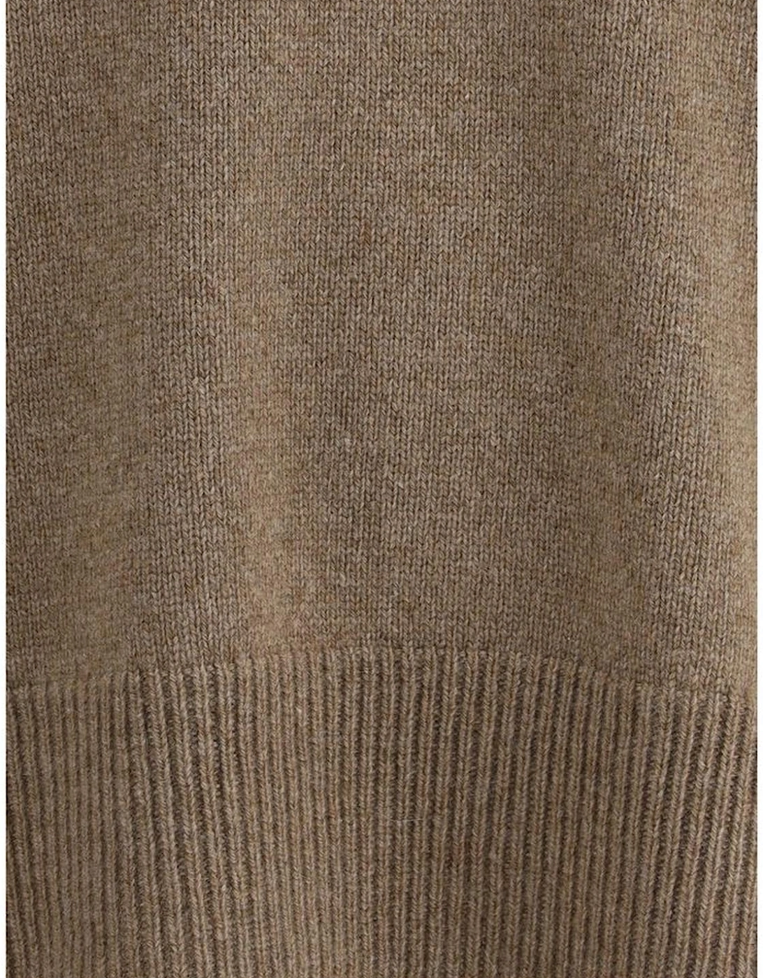 Hibem Cashmere Sweater with Ribbed Details Women - Brown