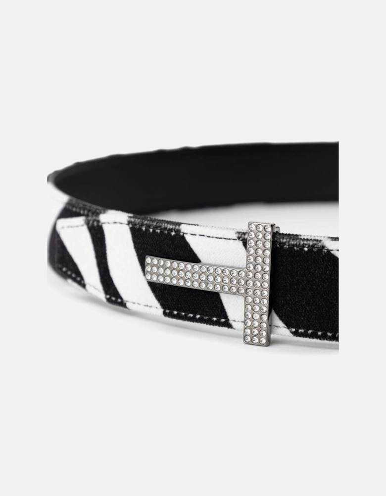 Leather Platform Lace-Up Ankle Boots Women - Black And White Belts