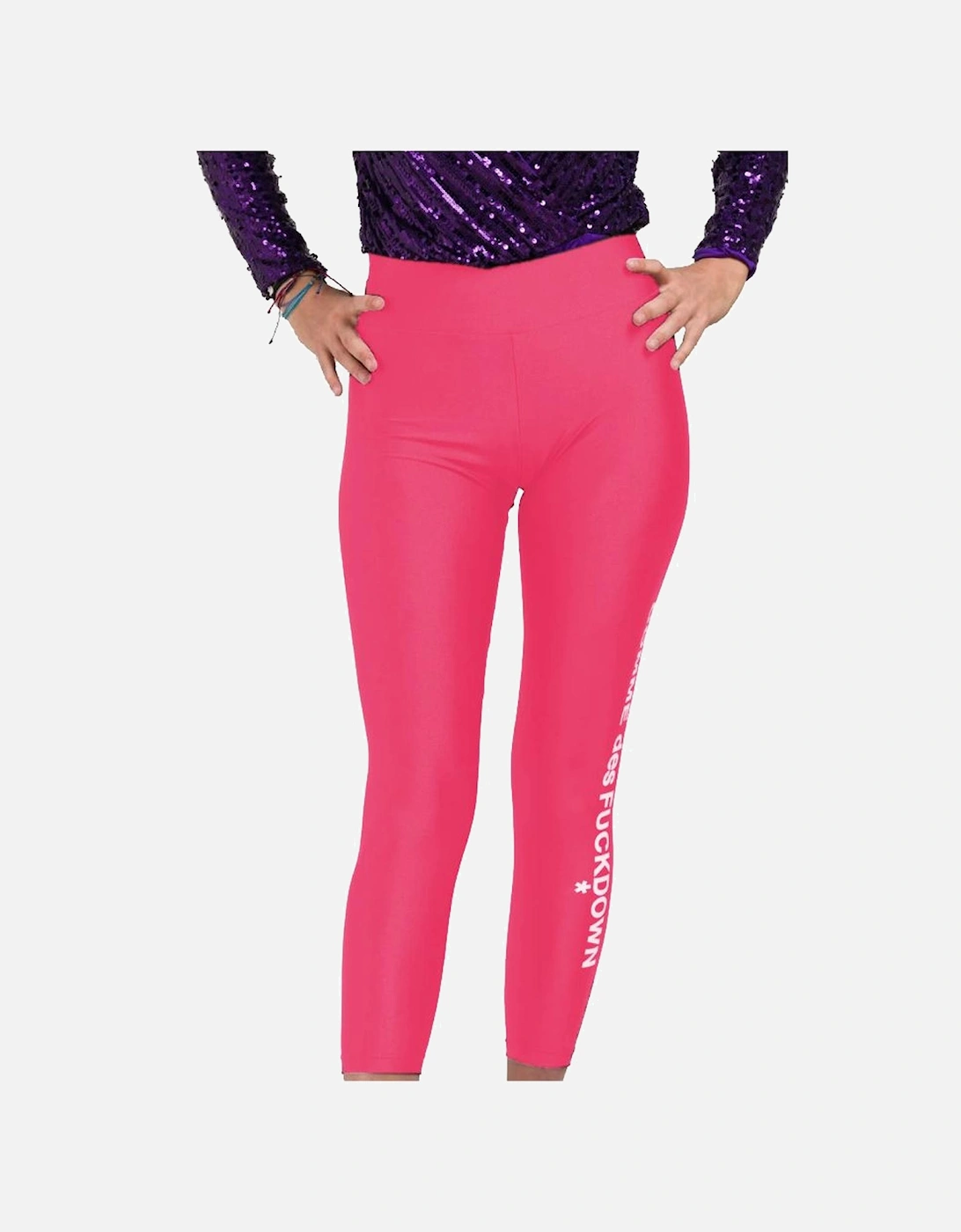 Tight-Fitting Lycra Leggings with Side Logo Print Women - Pink Jeans, 4 of 3