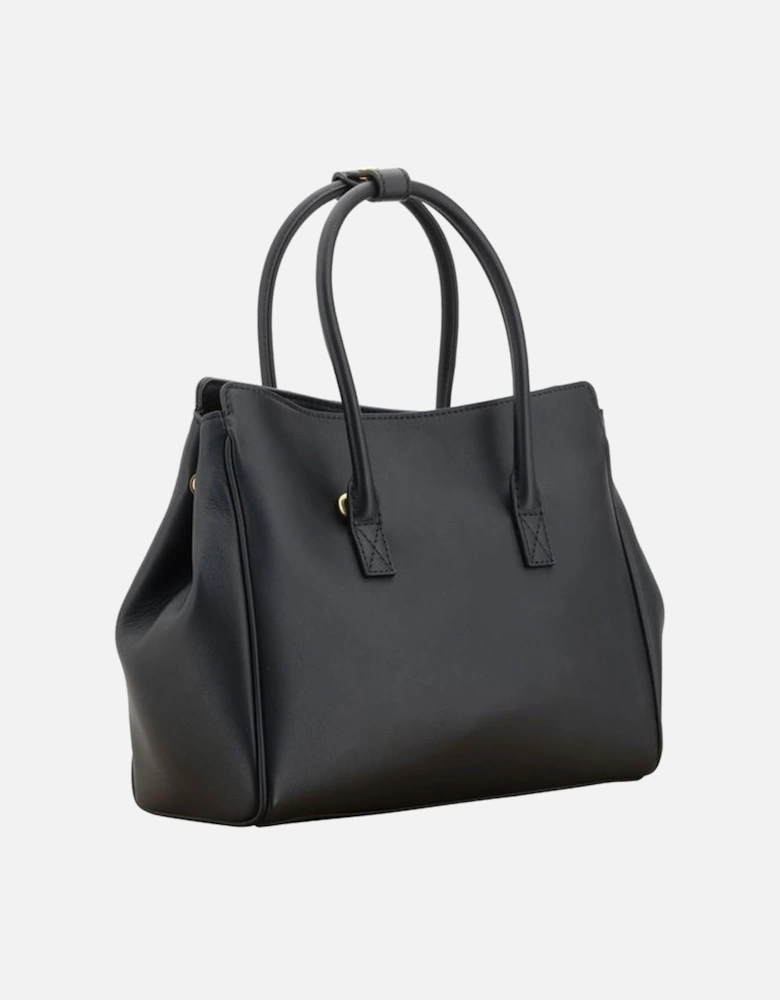 Signature Leather Hampton Shoulder Bag Women - Black
