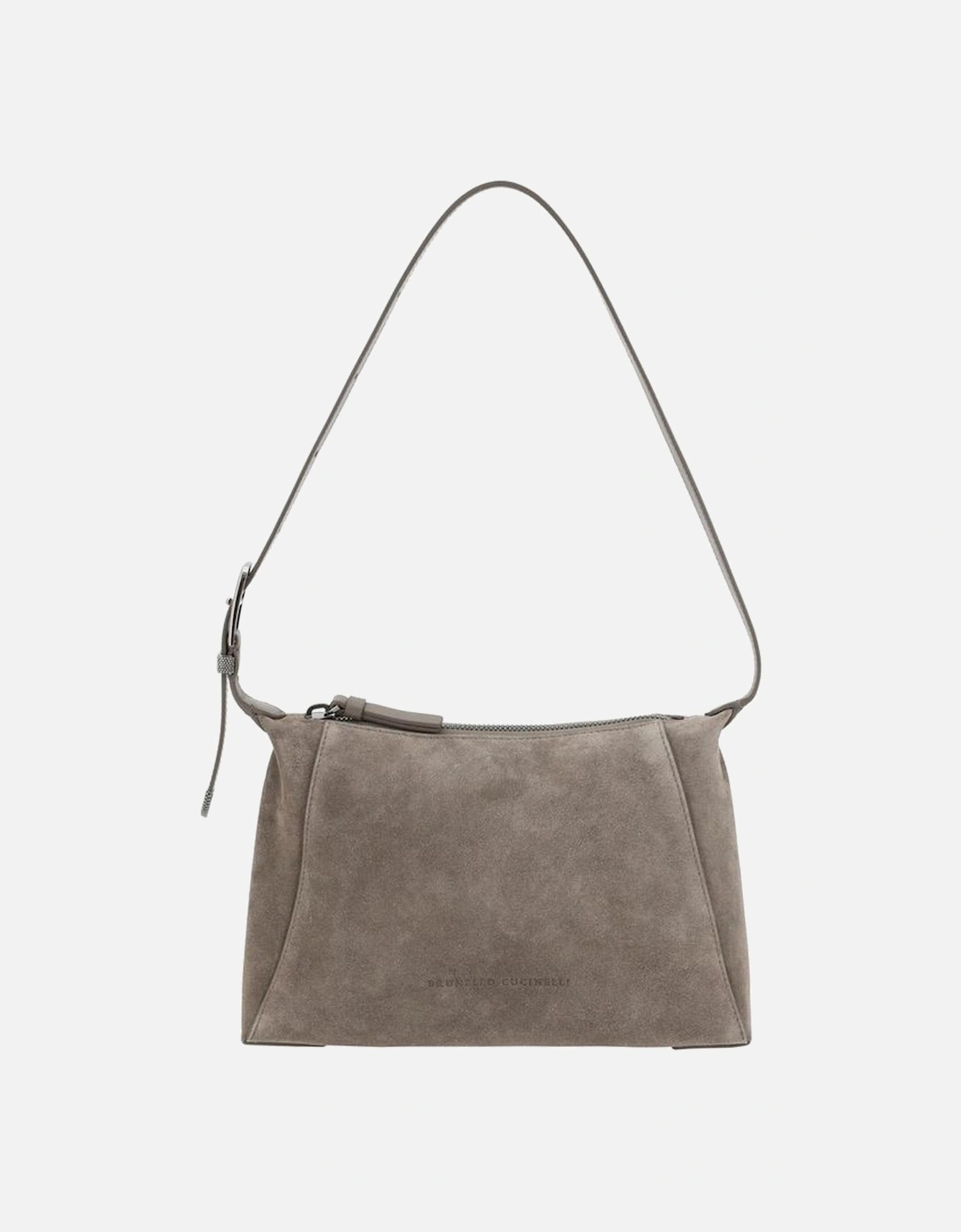 Suede Shoulder Bag with Adjustable Strap and Monogram Women - Brown, 5 of 4