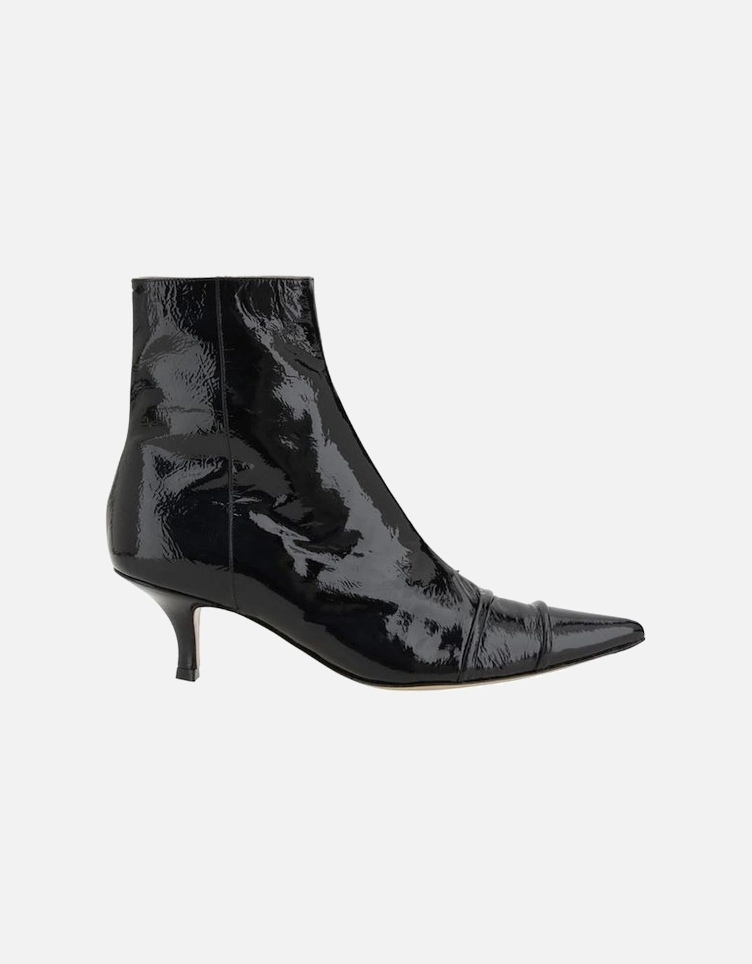 Kinkies Shiny Leather Ankle Boots Women - Black, 4 of 3