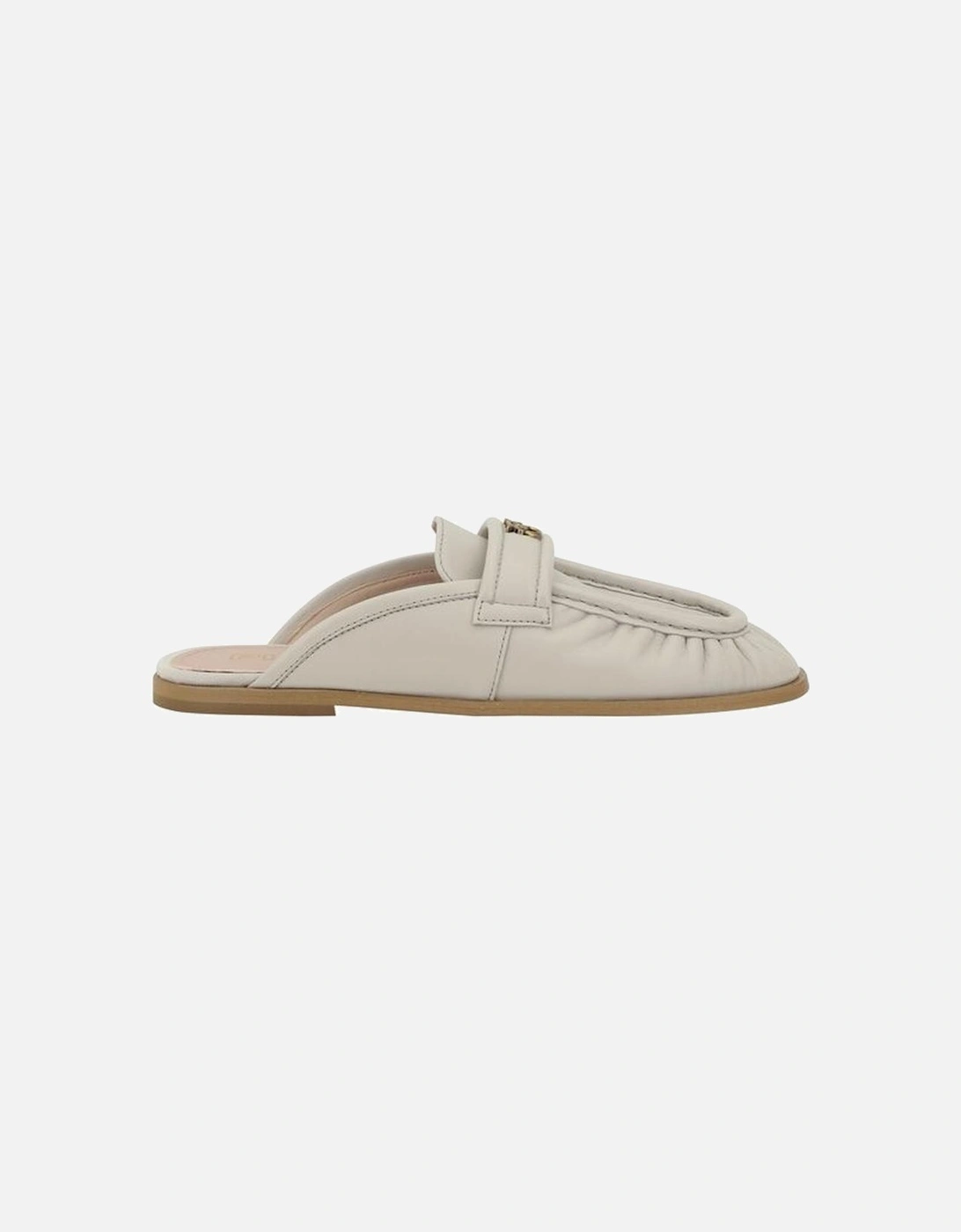 Leather Naty Sabot with Love Birds Plaque Women - Cream Flats, 5 of 4