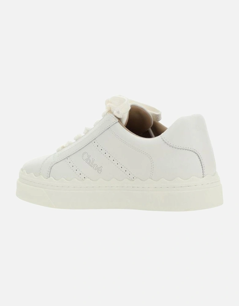 Calfskin Lauren Lace-Up Sneakers Women - White