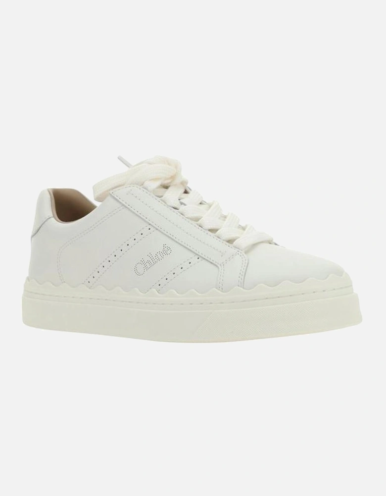 Calfskin Lauren Lace-Up Sneakers Women - White