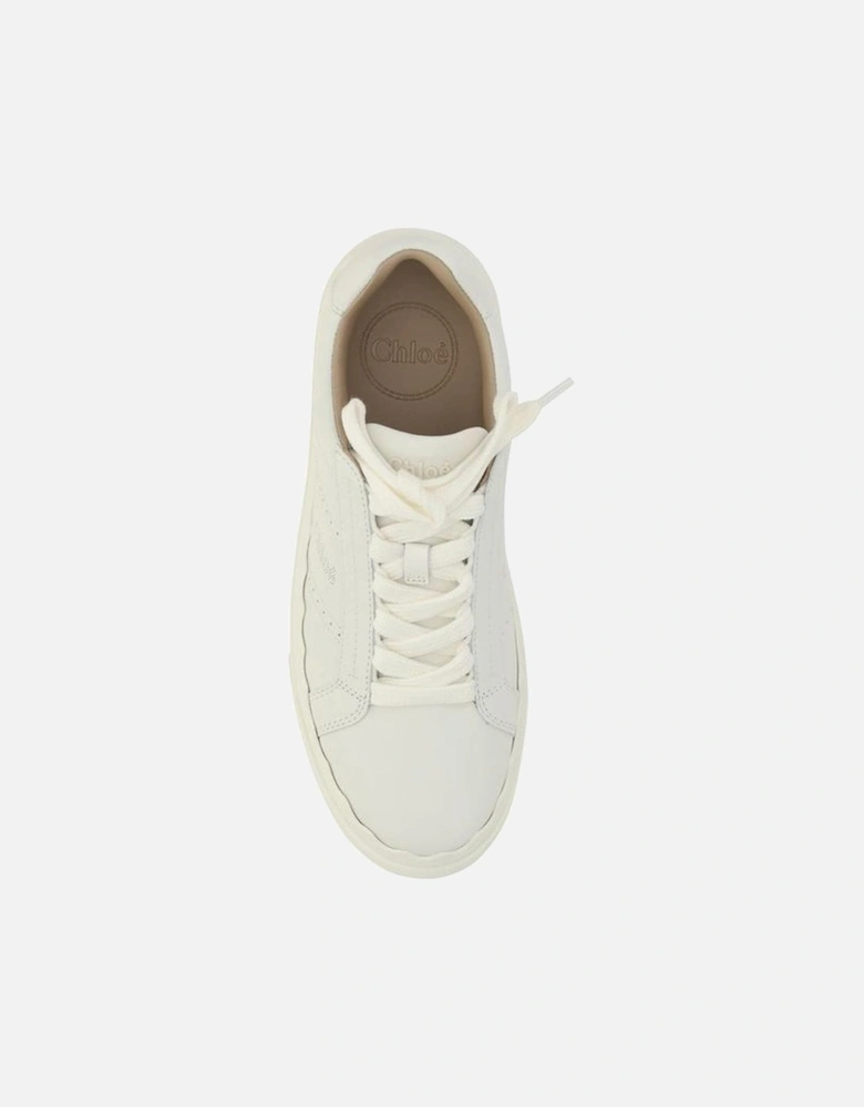 Calfskin Lauren Lace-Up Sneakers Women - White