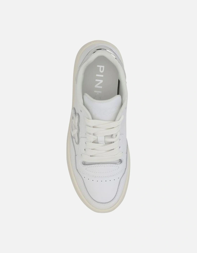 Mandy Paneled Lace-Up Sneakers with Perforated Toe Women - White