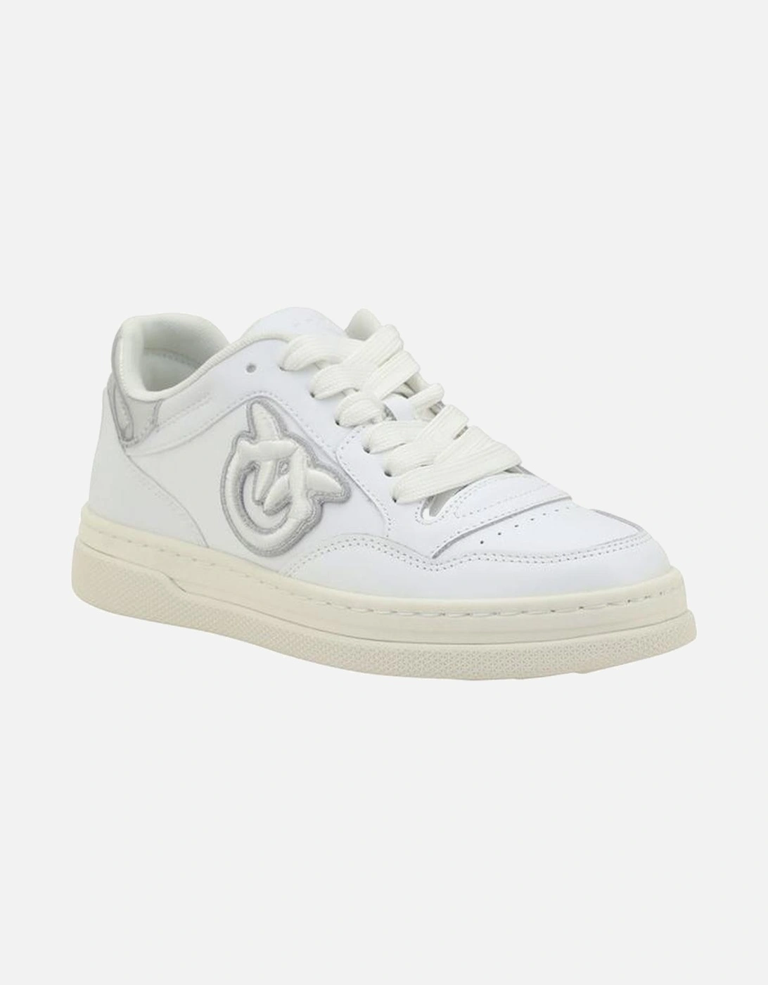 Mandy Paneled Lace-Up Sneakers with Perforated Toe Women - White