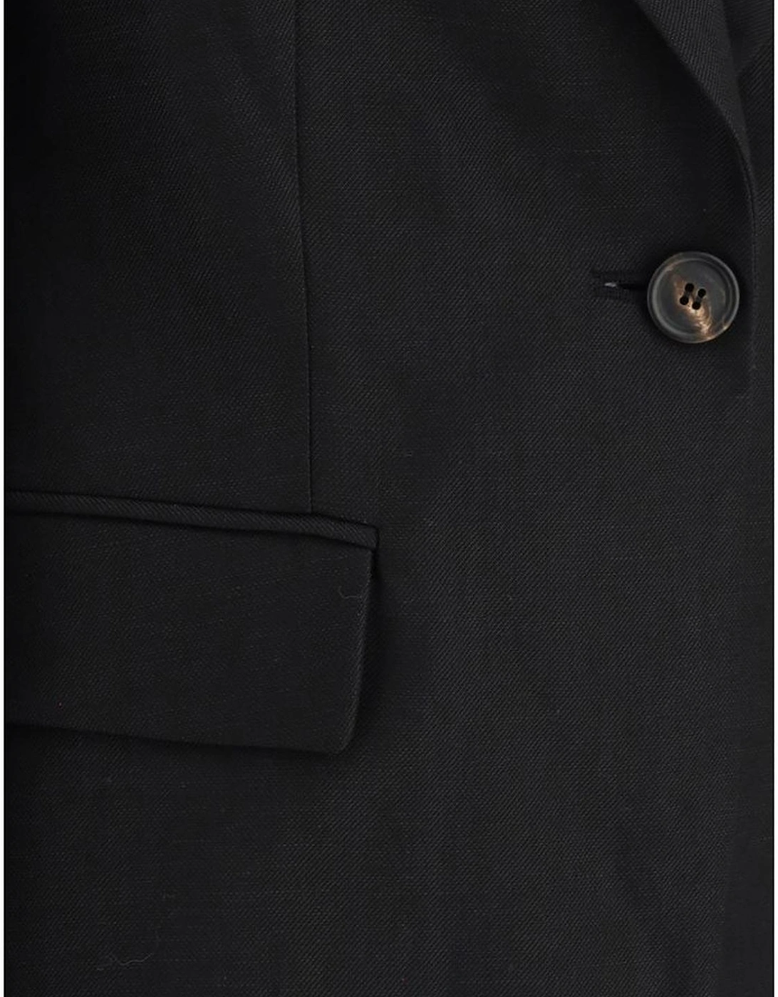 Single-Breasted Blazer Jacket with Classic Lapels Women - Black Suits