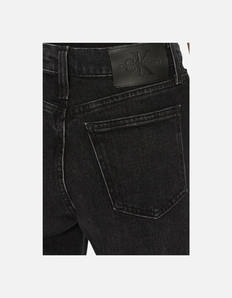 High Rise Straight Leg Mom Jeans Women - Black Jeans