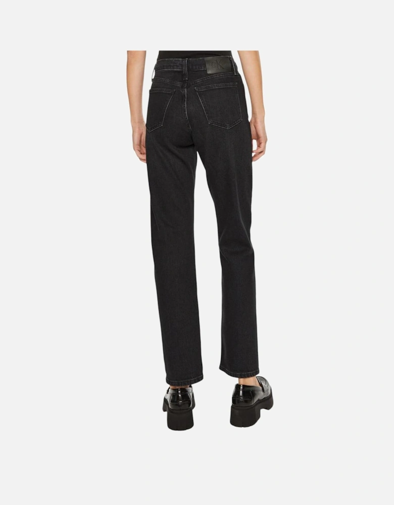 High Rise Straight Leg Mom Jeans Women - Black Jeans