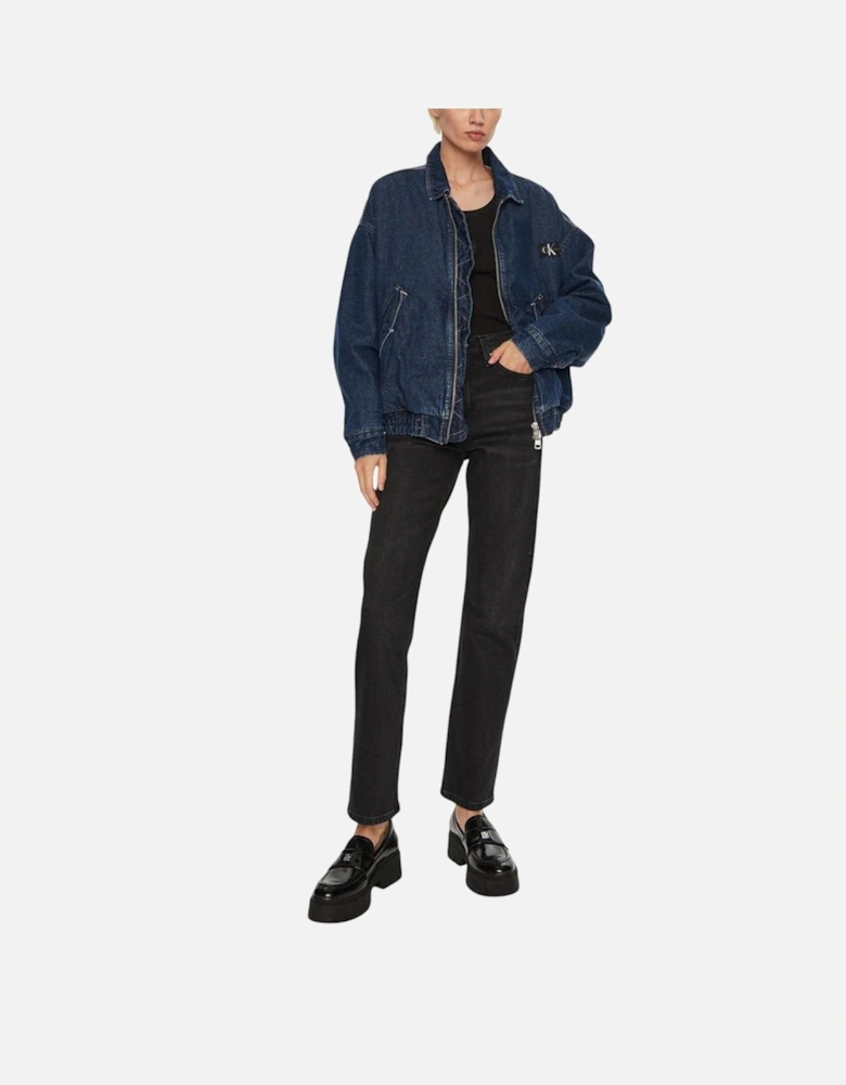 High Rise Straight Leg Mom Jeans Women - Black Jeans
