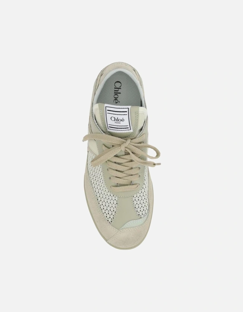 Mesh Leather Suede Lace-Up Sneakers Women - Multicolor