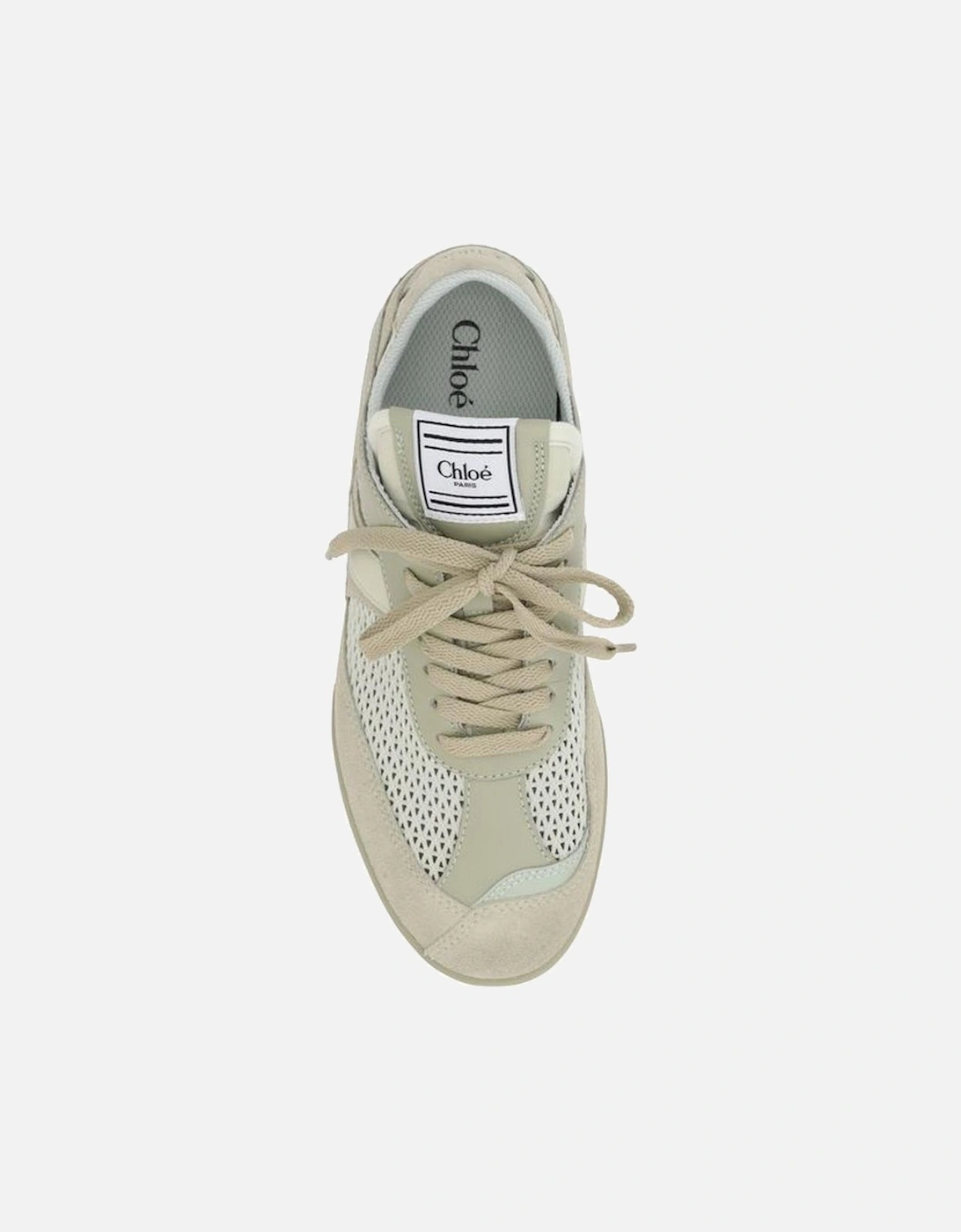 Mesh Leather Suede Lace-Up Sneakers Women - Multicolor