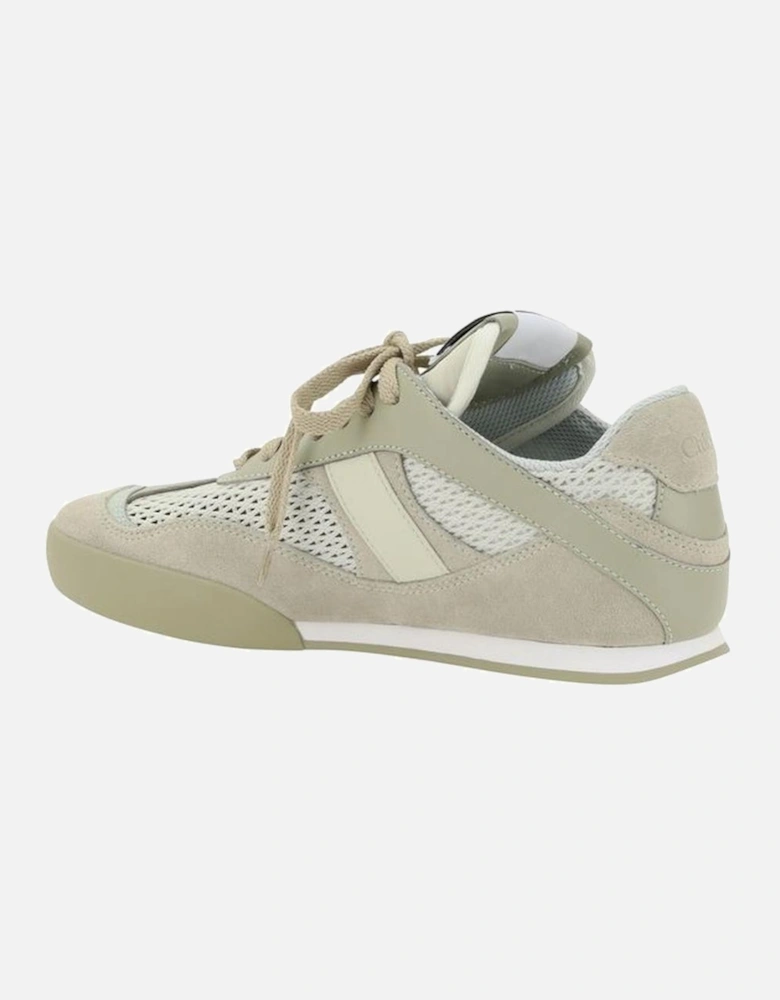 Mesh Leather Suede Lace-Up Sneakers Women - Multicolor