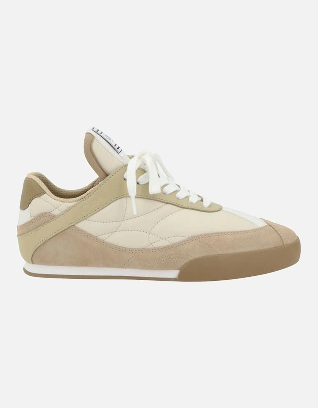 Leather Kick Sneakers with Suede Details and Lace-Up Closure Women -, 5 of 4