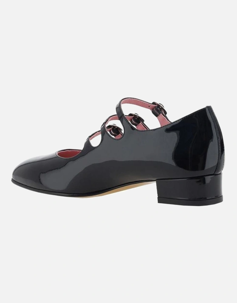 Calfskin Patent Leather Almond Toe Pumps Women - Black
