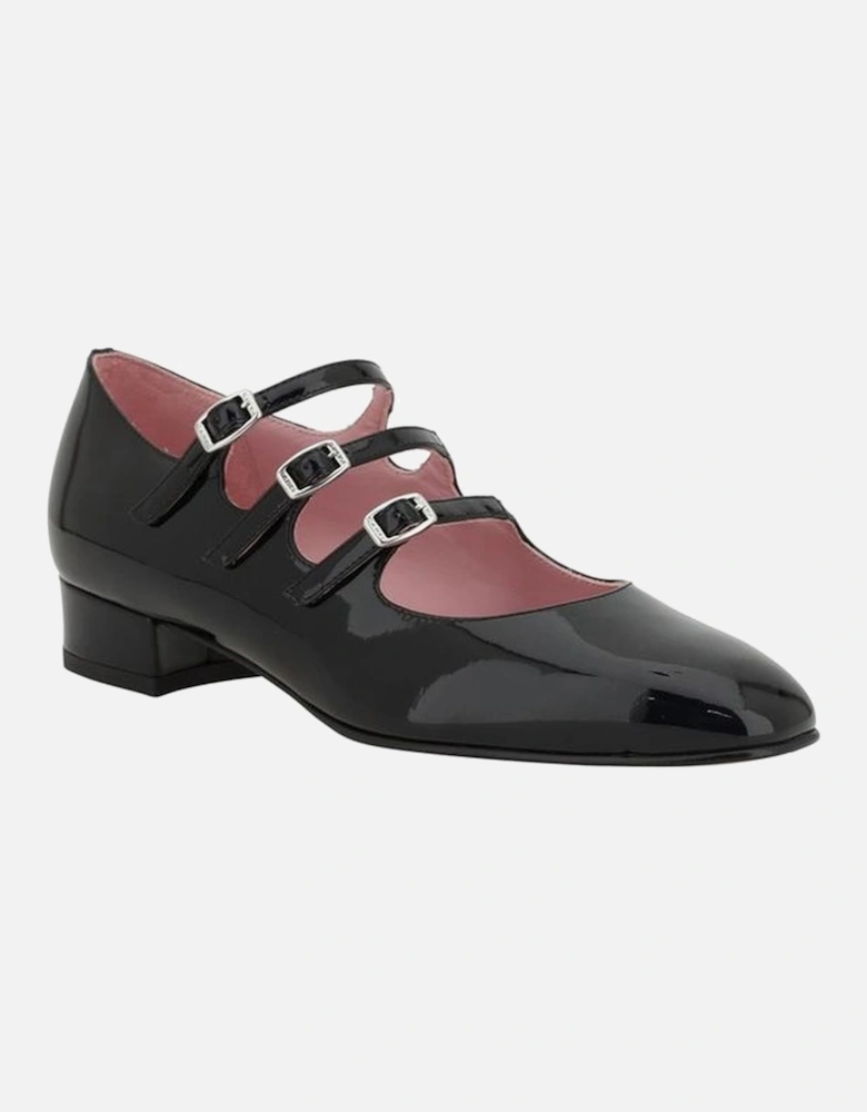 Calfskin Patent Leather Almond Toe Pumps Women - Black