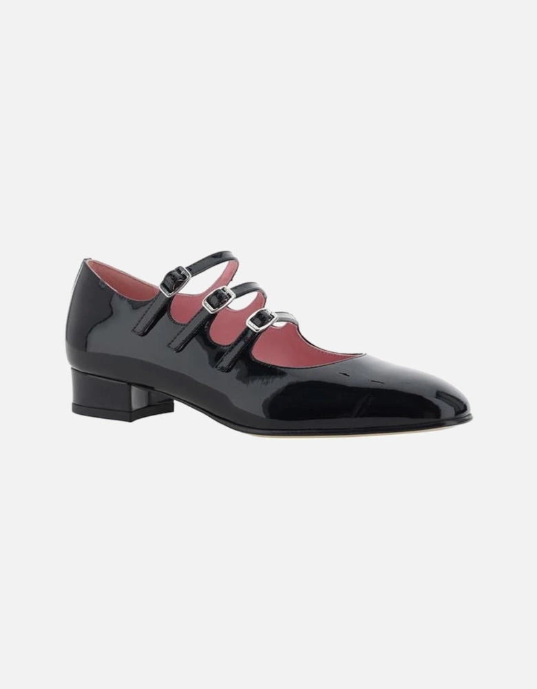 Calfskin Patent Leather Almond Toe Pumps Women - Black