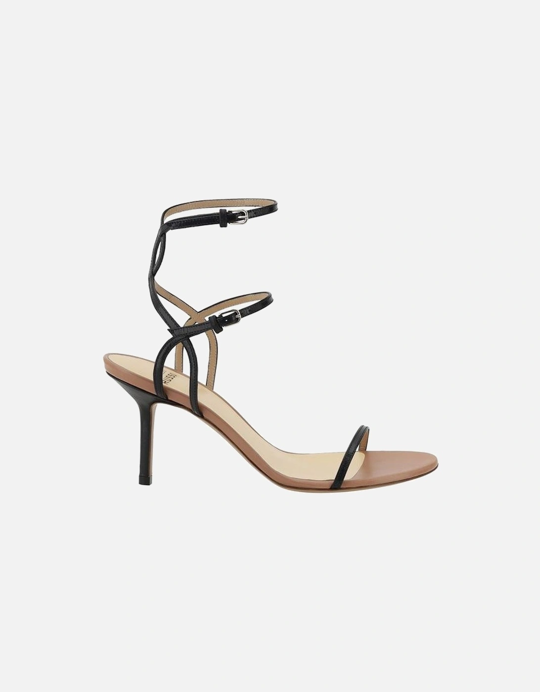 Elegant Leather Stiletto Heel Sandals Women - Black, 4 of 3