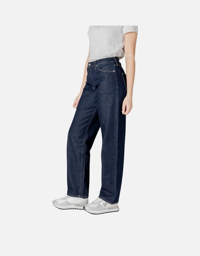 90s Loose Wide-Leg Jeans Women - Blue Jeans