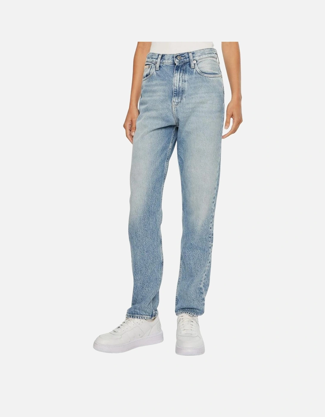 Authentic Slim Straight Cotton Jeans Women - Light Blue Jeans, 5 of 4