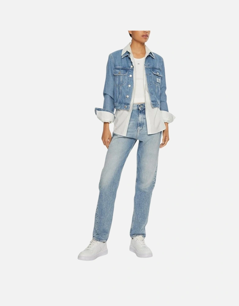 Authentic Slim Straight Cotton Jeans Women - Light Blue Jeans