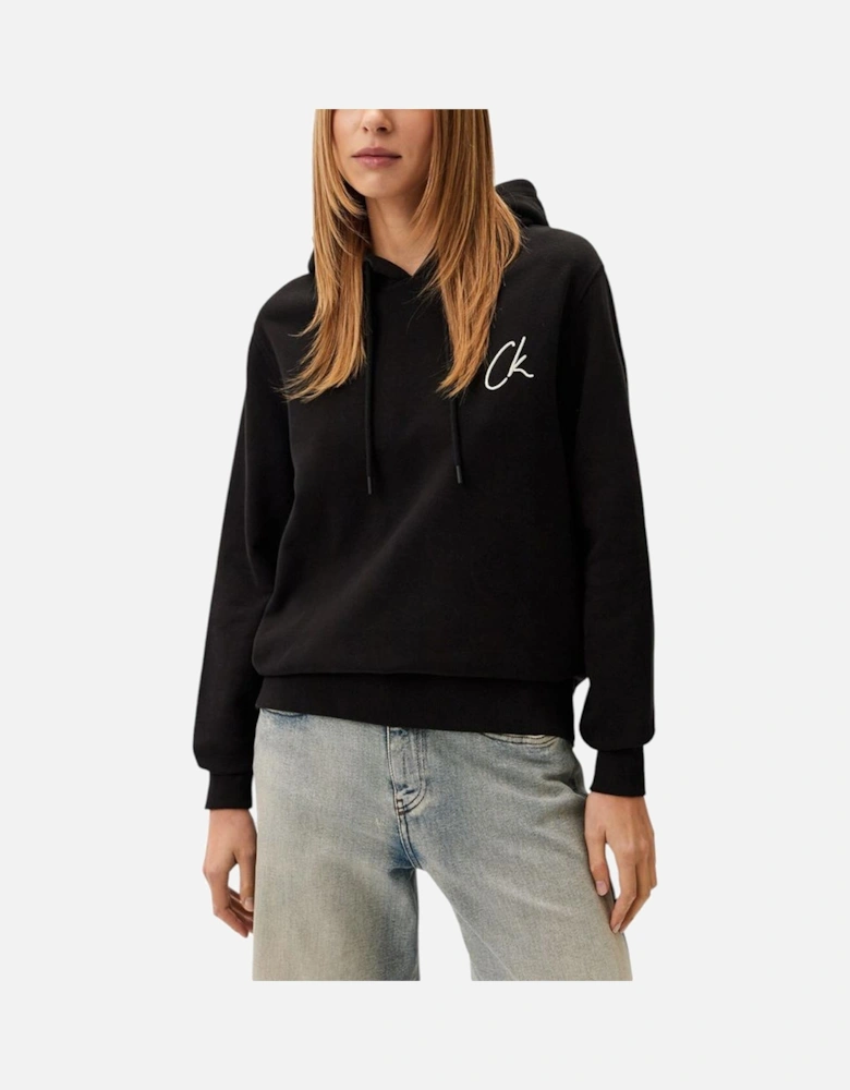 Embroidered Logo Recycled Cotton Sweatshirt Women - Black Sweaters