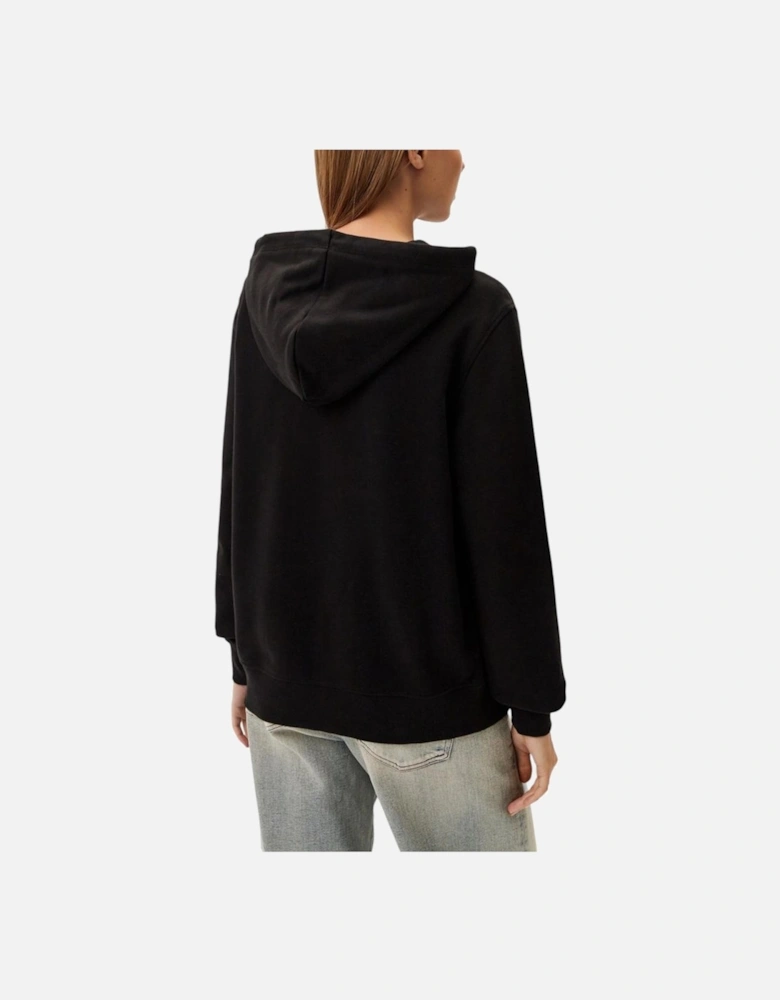 Embroidered Logo Recycled Cotton Sweatshirt Women - Black Sweaters
