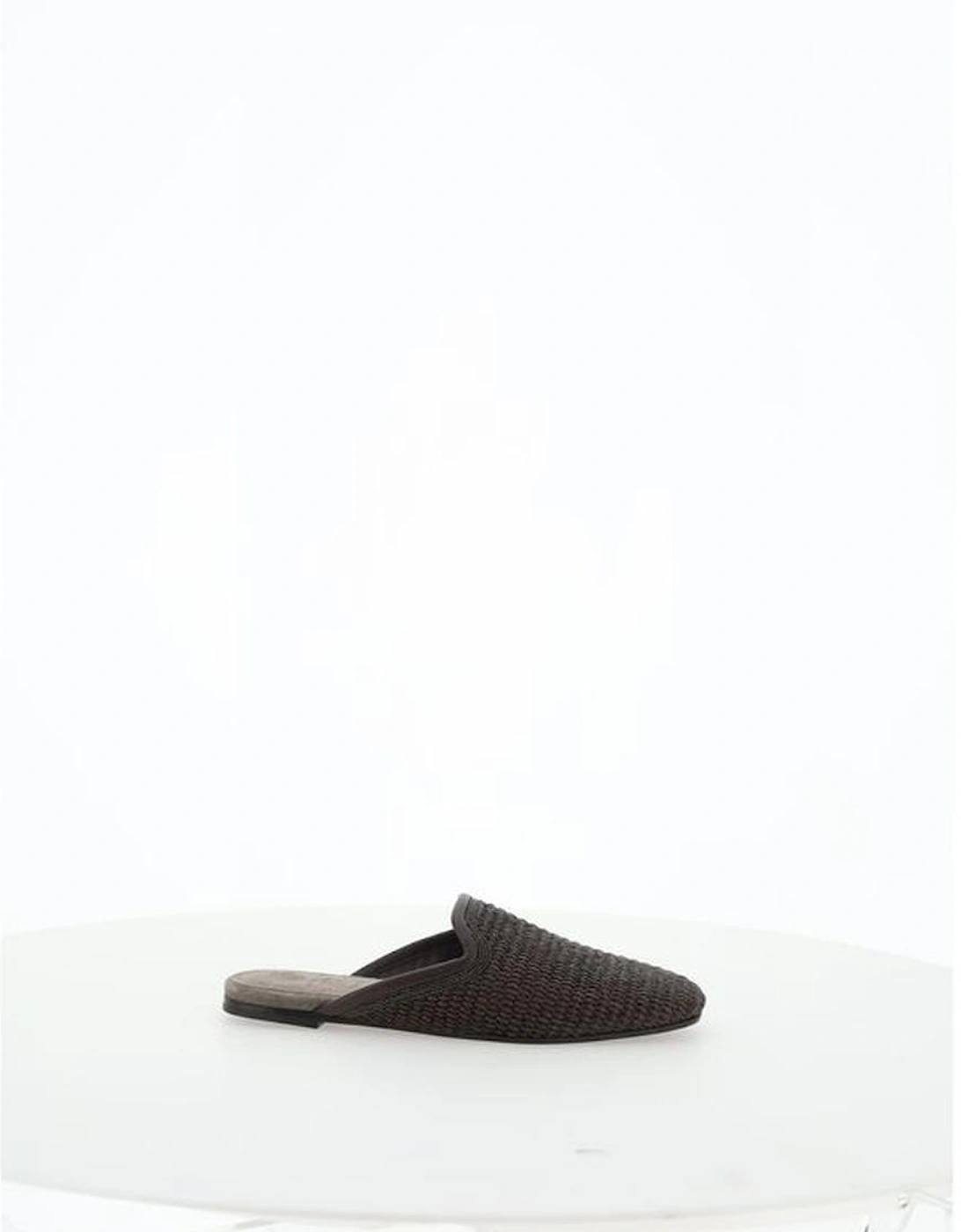 Knit Weave Mules with Leather Detailing Women - Brown Sandals, 5 of 4