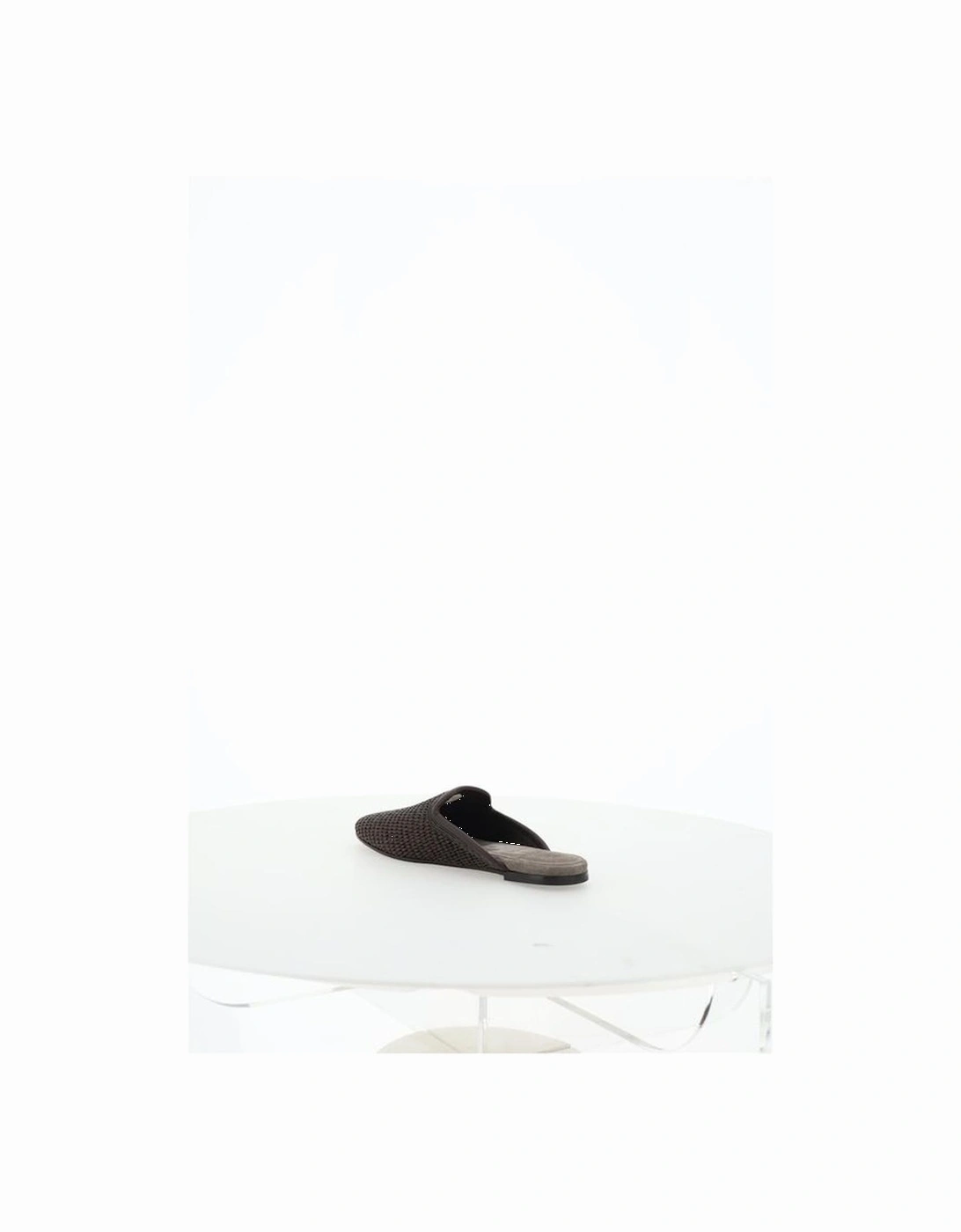 Knit Weave Mules with Leather Detailing Women - Brown Sandals