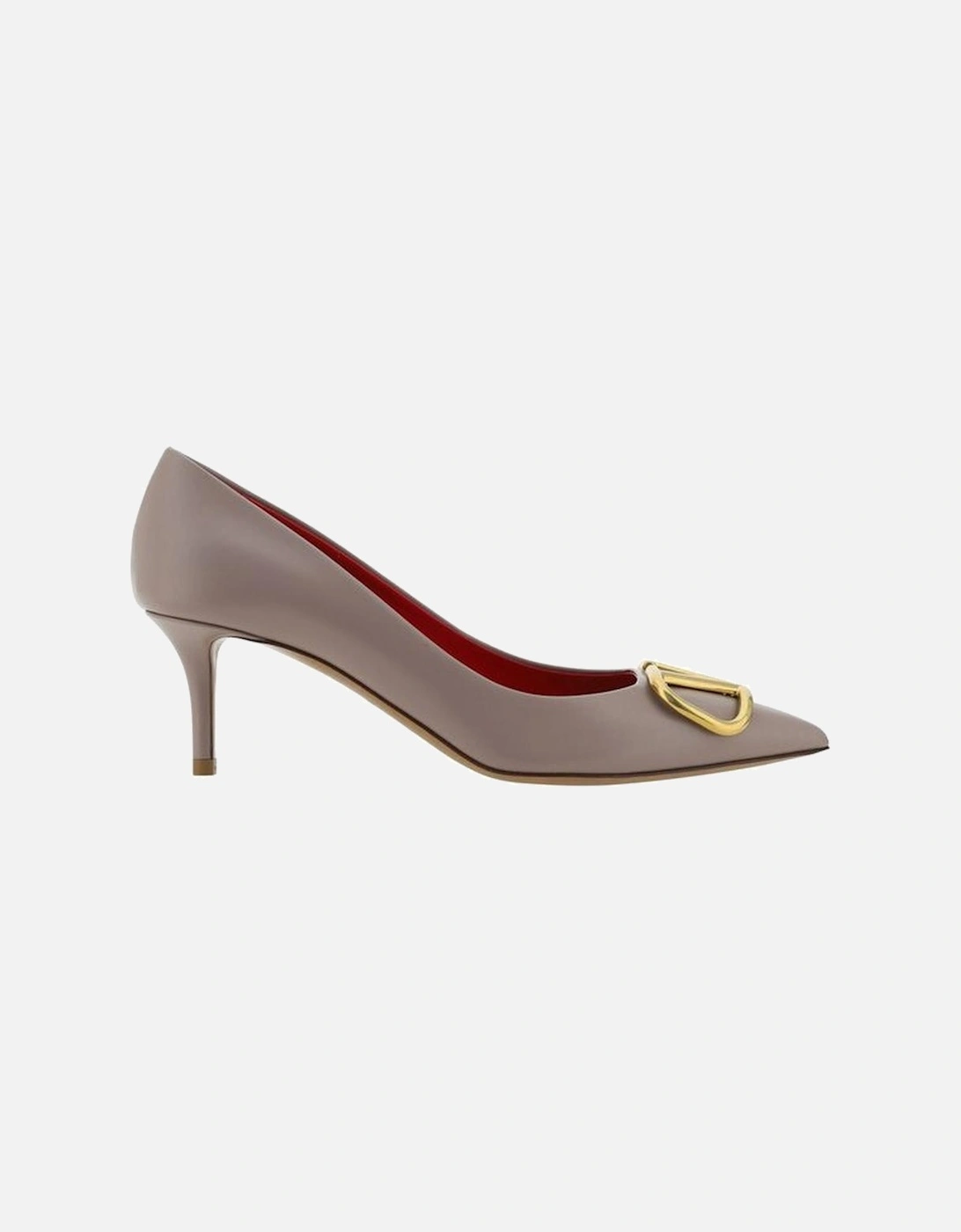 VLogo Leather Pumps with Kitten Heel Women - Gray, 5 of 4