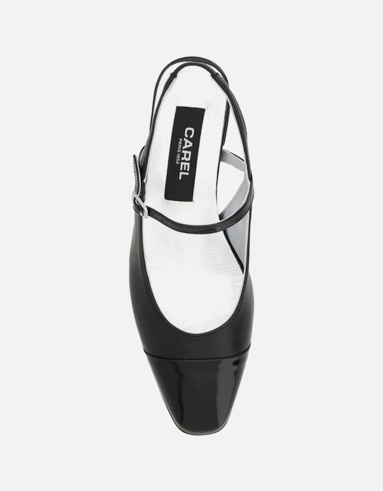 Patent Leather Almond Toe Pumps Women - Black