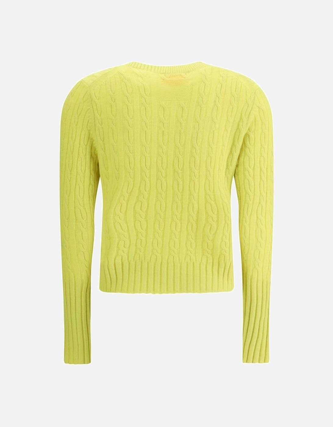 Cashmere Braided Cable-Knit Sweater Women - Yellow