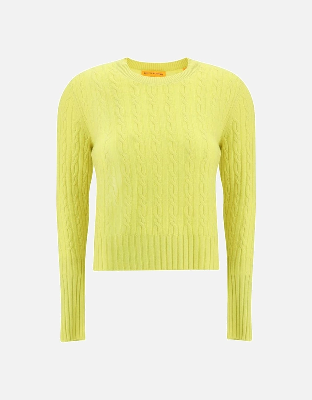 Cashmere Braided Cable-Knit Sweater Women - Yellow, 4 of 3