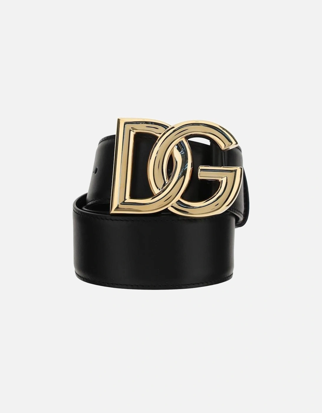 Calfskin Belt with Monogram Buckle Women - Black, 3 of 2
