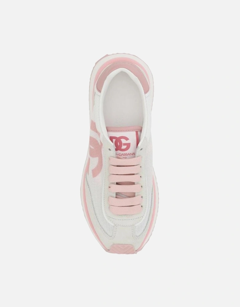 Cushion Leather Paneled Sneakers with Suede Detailing Women -