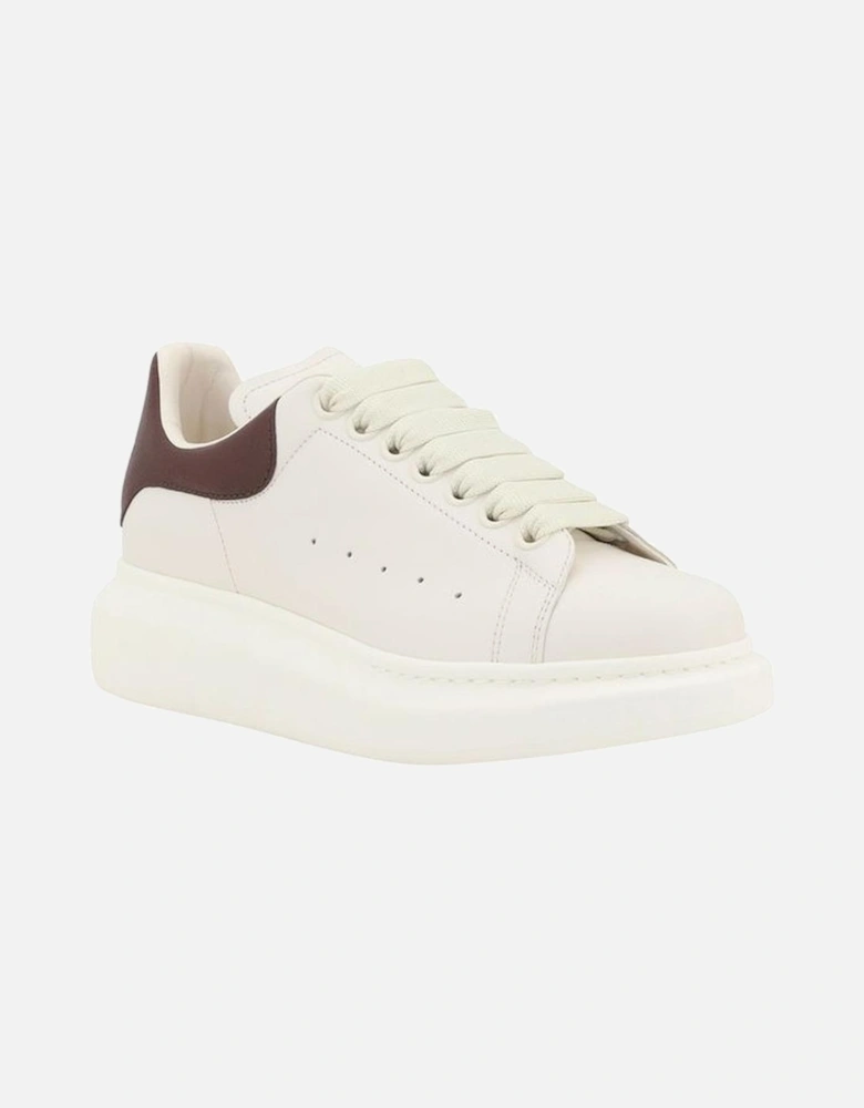 Leather Platform Sole Lace-Up Sneakers Women - White