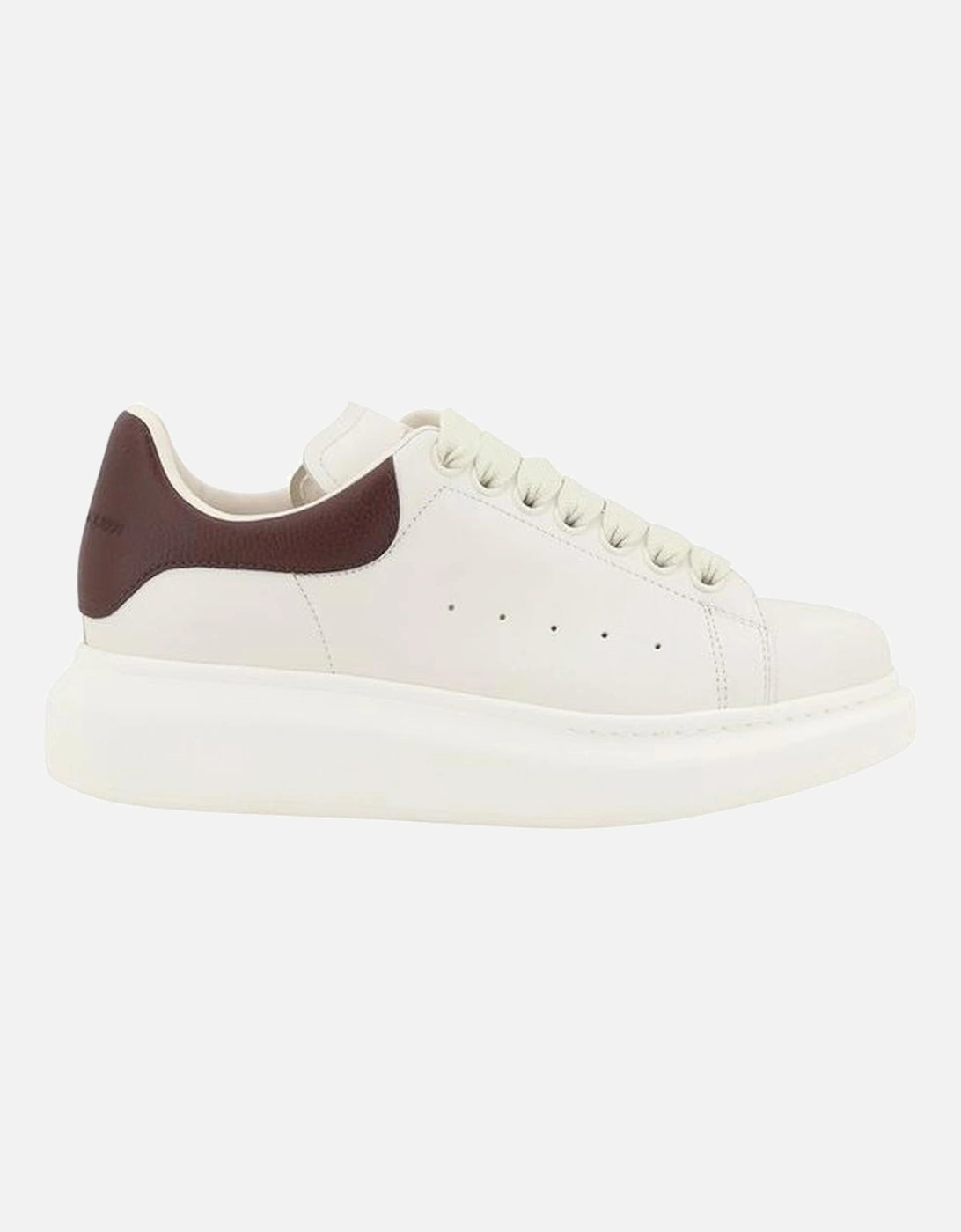 Leather Platform Sole Lace-Up Sneakers Women - White, 5 of 4