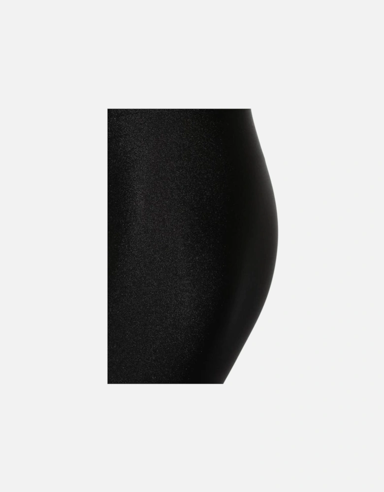 Stretch Leggings with Front Logo Print Women - Black Jeans