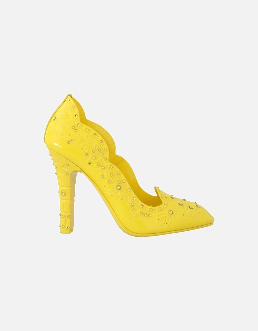 Crystal-Embellished PVC Cinderella Pumps Women - Yellow, 7 of 6