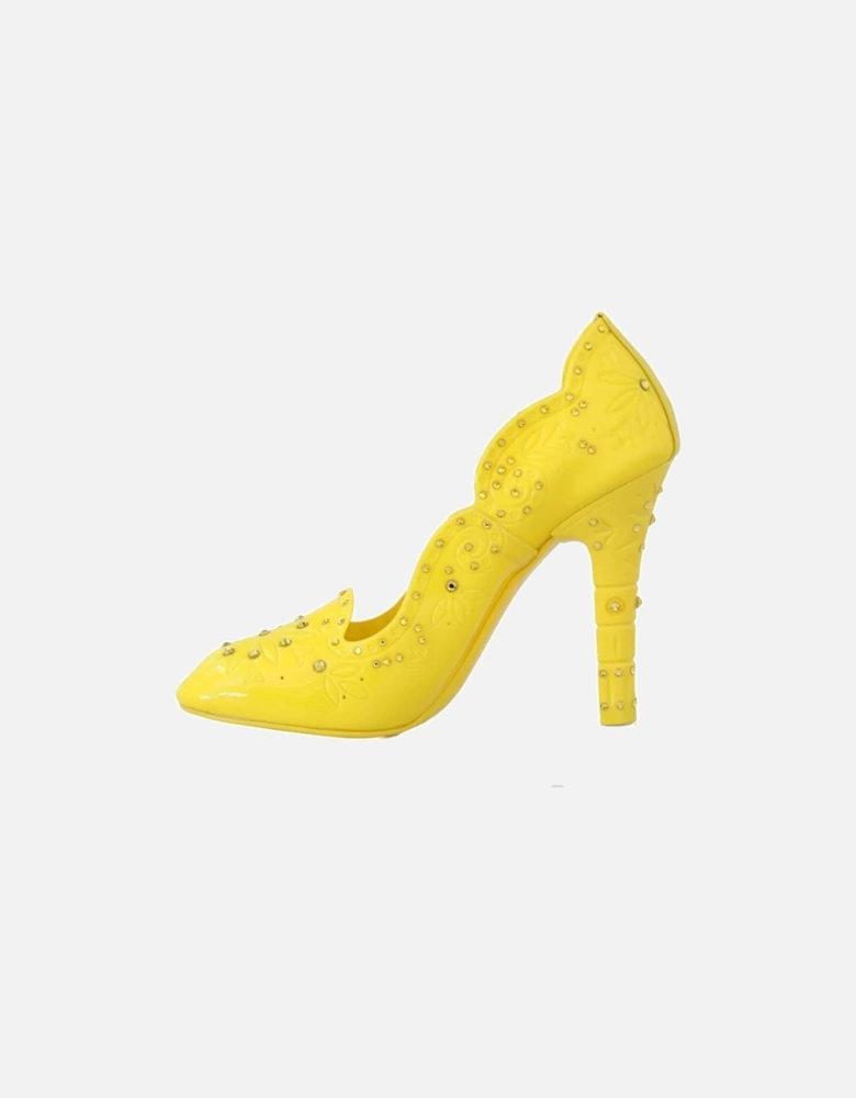 Crystal-Embellished PVC Cinderella Pumps Women - Yellow
