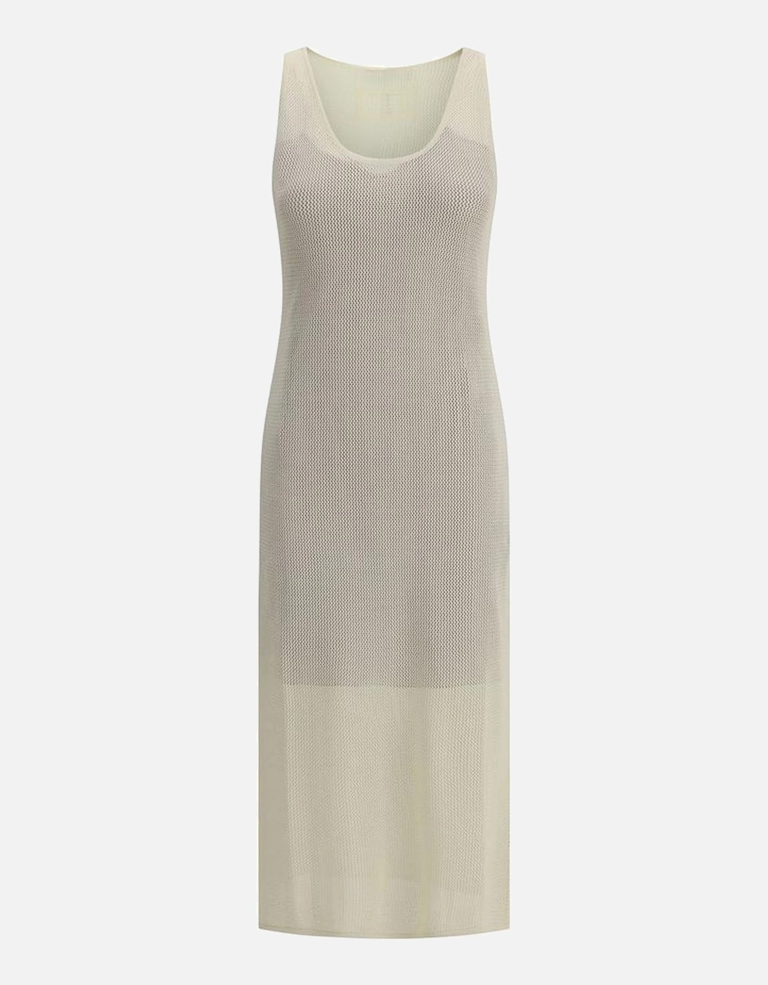 Perforated Weave Long Dress with Monogram Detail Women - White Dresses, 4 of 3