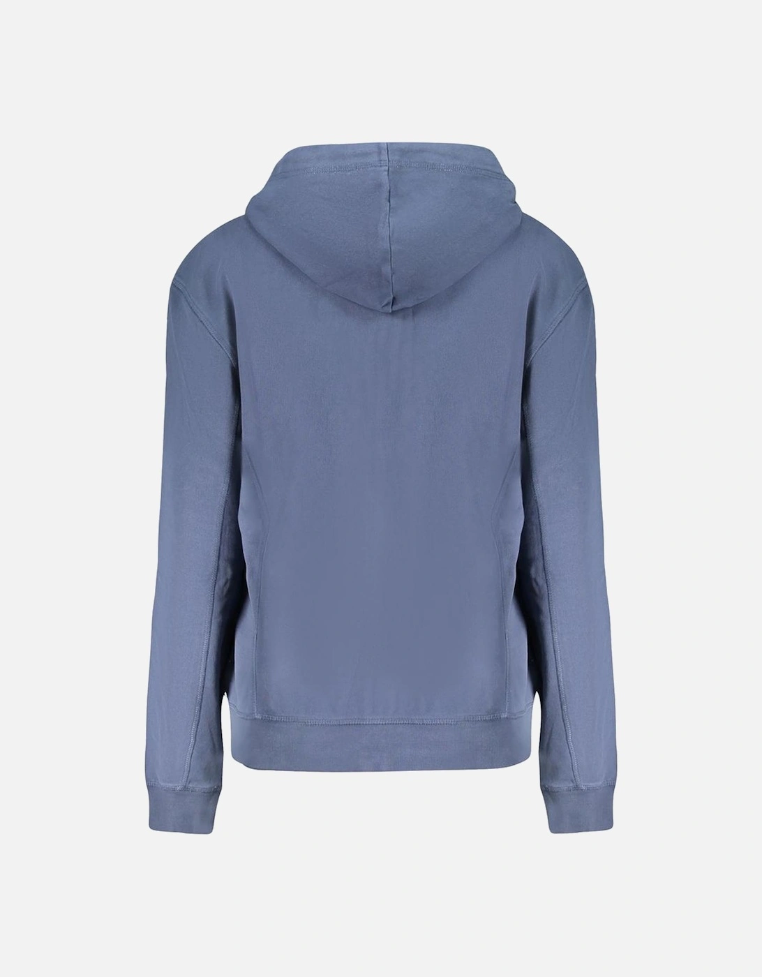 Long-Sleeved Hooded Sweatshirt with Zip Closure Women - Blue Sweaters
