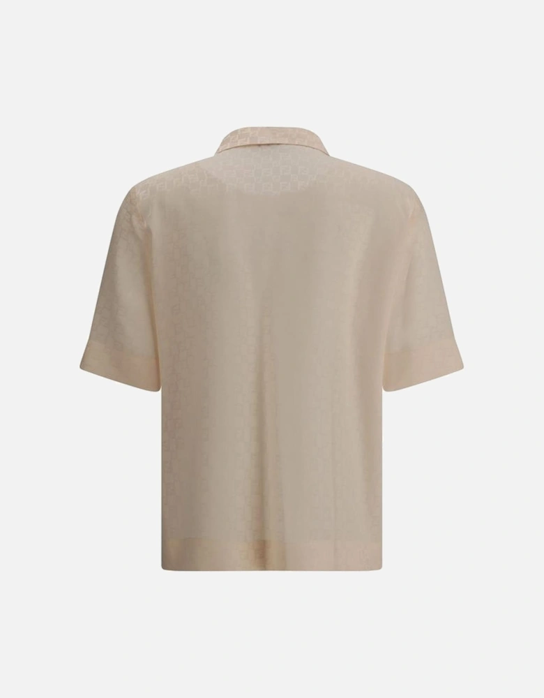 Silk Shirt with Classic Collar and FF Pattern Women - Multicolor
