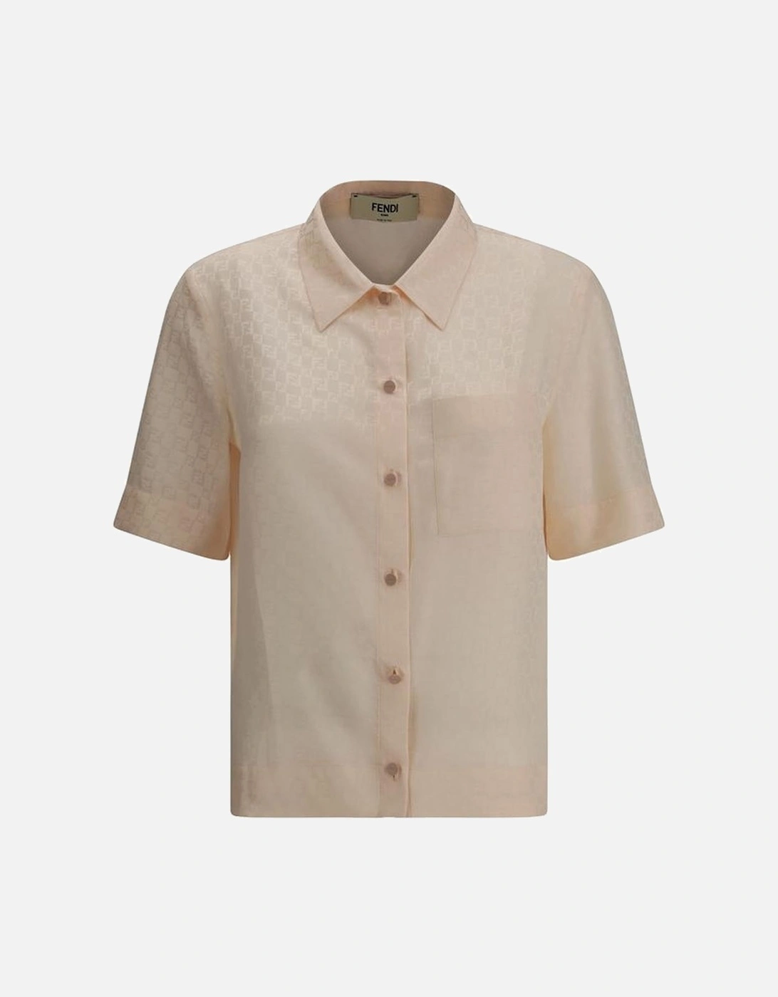 Silk Shirt with Classic Collar and FF Pattern Women - Multicolor, 4 of 3