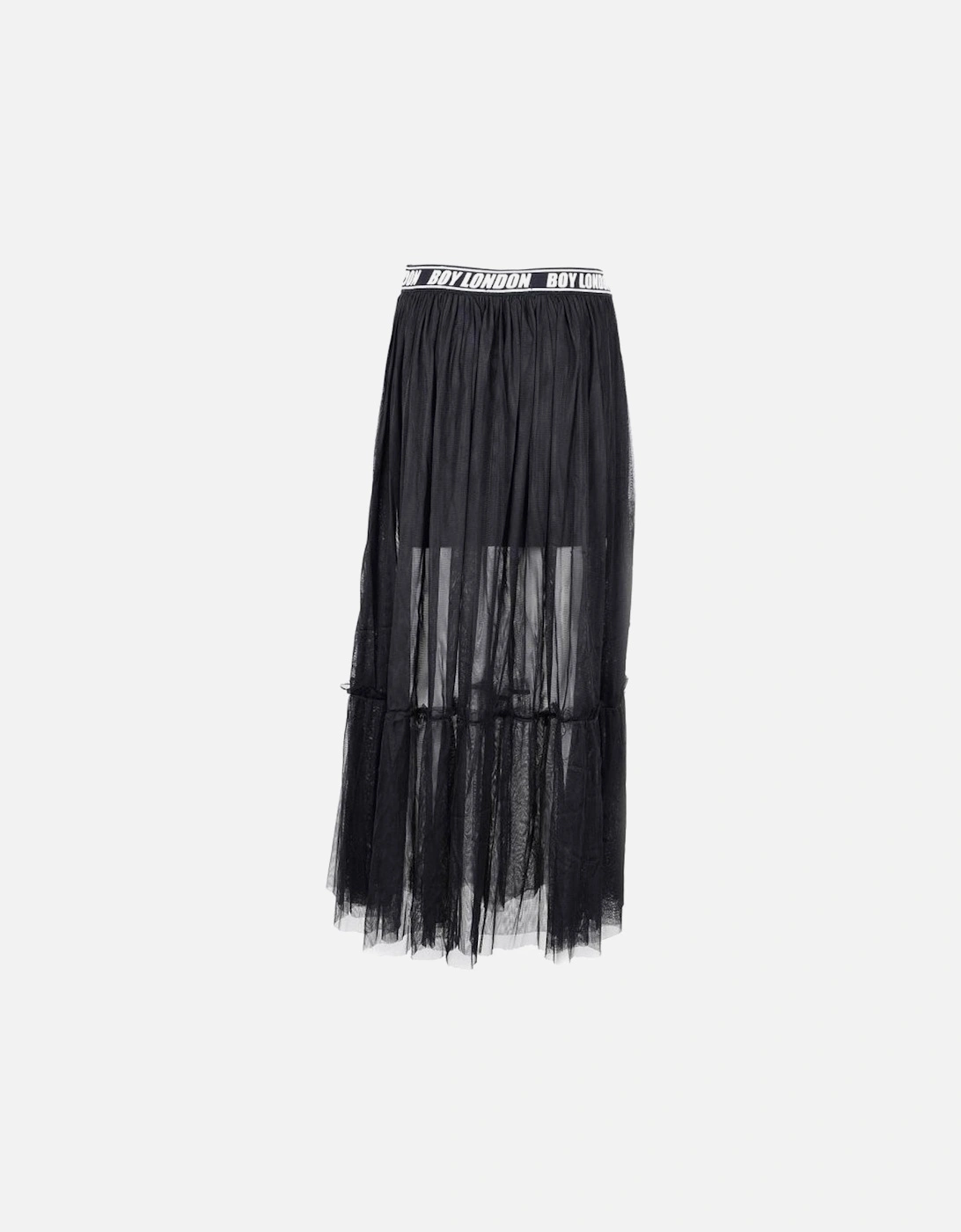 Floral Pattern Skirt with Machine Washable Fabric Women - Black