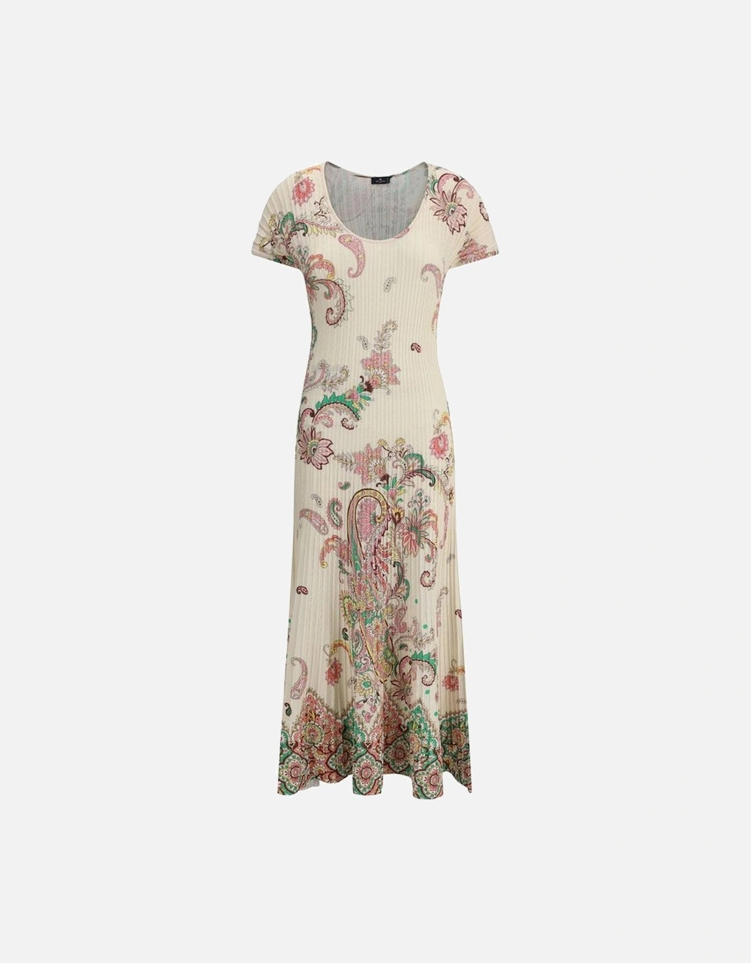 Cotton Midi Dress with Floral Print Women - Multicolor Dresses, 4 of 3