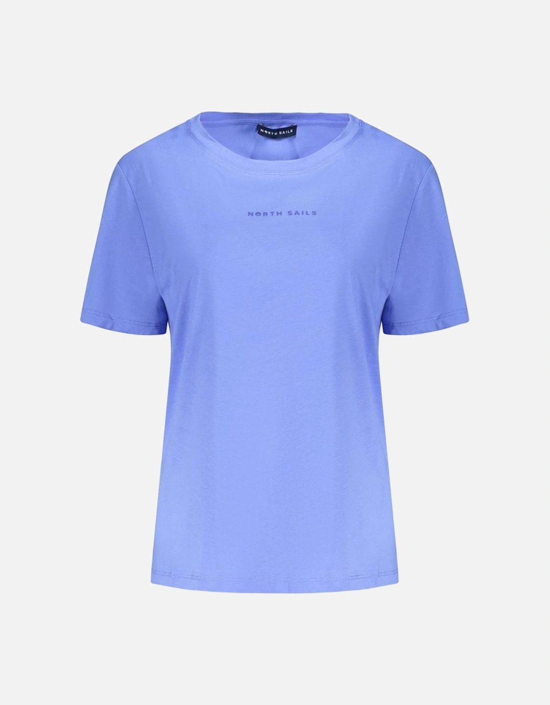 North Sails Women's Blue Wide Neck Embossed Logo T-Shirt - : Size 10