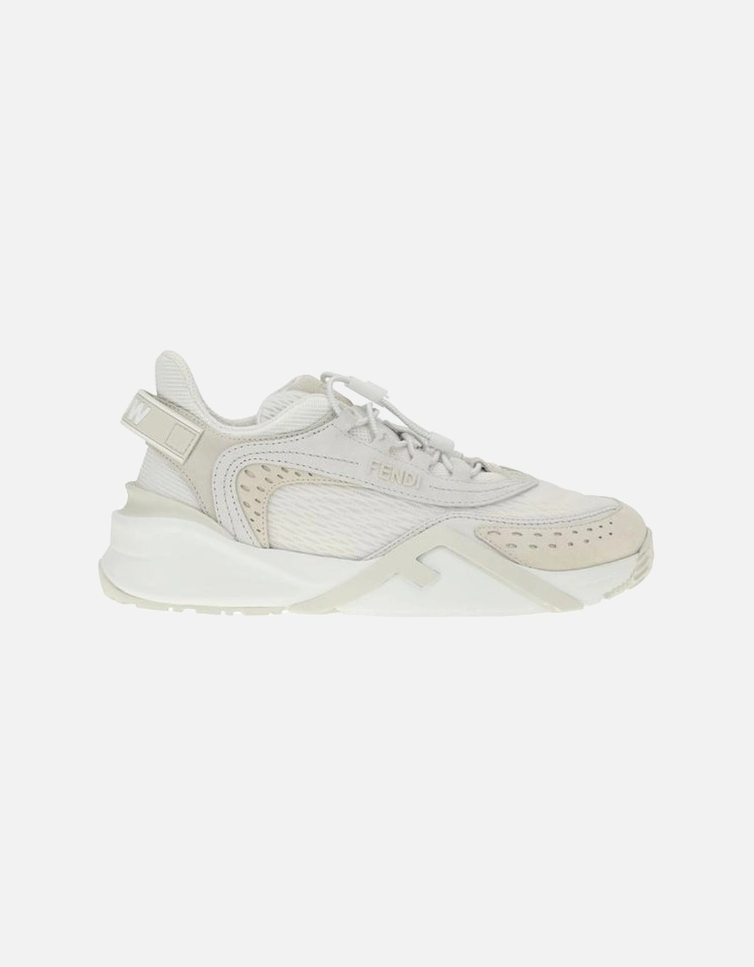 Textured Sole Sneakers with Suede Details and Monogram Women - White, 5 of 4